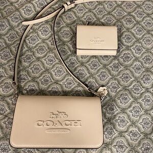 Coach Beige Crossbody and Wallet Set